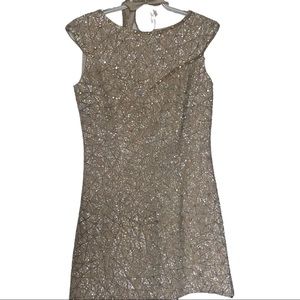 VINTAGE Wool Beaded Cocktail Mini Dress